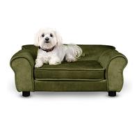 MG Design Pet Sofa Bed for Dogs & Cats - Small Upholstered Indoor Sofa with Cushion, Wooden Frame & Washable Fabric