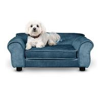 MG Design Pet Sofa Bed for Dogs & Cats - Small Upholstered Indoor Sofa with Cushion, Wooden Frame & Washable Fabric