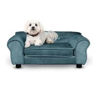 MG Design Pet Sofa Bed for Dogs & Cats - Small Upholstered Indoor Sofa with Cushion, Wooden Frame & Washable Fabric