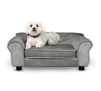 MG Design Pet Sofa Bed for Dogs & Cats - Small Upholstered Indoor Sofa with Cushion, Wooden Frame & Washable Fabric