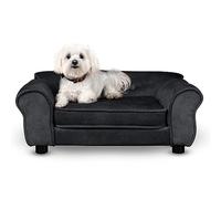 MG Design Pet Sofa Bed for Dogs & Cats - Small Upholstered Indoor Sofa with Cushion, Wooden Frame & Washable Fabric