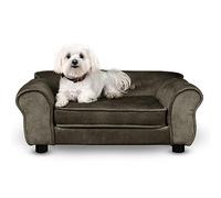 MG Design Pet Sofa Bed for Dogs & Cats - Small Upholstered Indoor Sofa with Cushion, Wooden Frame & Washable Fabric