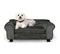 MG Design Pet Sofa Bed for Dogs & Cats - Small Upholstered Indoor Sofa with Cushion, Wooden Frame & Washable Fabric