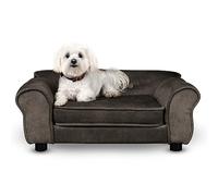 MG Design Pet Sofa Bed for Dogs & Cats - Small Upholstered Indoor Sofa with Cushion, Wooden Frame & Washable Fabric