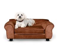 MG Design Pet Sofa Bed for Dogs & Cats - Small Upholstered Indoor Sofa with Cushion, Wooden Frame & Washable Fabric