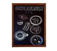 Mg Design Wooden Chalkboard 15.7 × 19.7 in (40 × 50 cm) - Durable Blackboard with Wooden Frame, Wipe-Clean Surface for Home, Bars & Schools