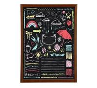 Mg Design Wooden Chalkboard 19.7 × 27.6 in (50 × 70 cm) - Durable Blackboard with Wooden Frame, Wipe-Clean Surface for Home, Bars & Schools