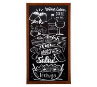 Mg Design Wooden Chalkboard 19.7 × 39.4 in (50 × 100 cm) - Durable Blackboard with Wooden Frame, Wipe-Clean Surface for Home, Bars & Schools