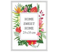 MG Design Wooden Picture Frame 10x14 inch (25x35 cm), White Real Wood Frame with Acrylic Glass, Vertical & Horizontal Hanging - for Photos, Posters, Certificates, Puzzles