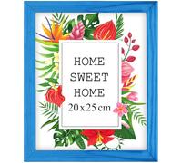 MG Design Wooden Picture Frame 8x10 inch (20x25 cm), Blue Real Wood Frame with Acrylic Glass, Vertical & Horizontal Hanging - for Photos, Posters, Certificates, Puzzles