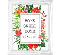 MG Design Wooden Picture Frame 8x10 inch (20x25 cm), White Real Wood Frame with Acrylic Glass, Vertical & Horizontal Hanging - for Photos, Posters, Certificates, Puzzles