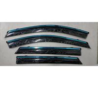 MG HS STUNNING SET 4 WIND DEFLECTORS in BLACK or CHROME TRIM FINISH NOT FACELIFT