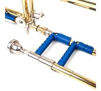 MG Leather Work Trombone Slide Guard. Genuine Leather Protection. Trombone Grip. Blue