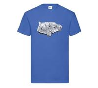 MG Metro 6R4 T-Shirt Exploded Diagram Rally Legend Official Licenced Product (UK, Alpha, S, Regular, Regular, Royal Blue)