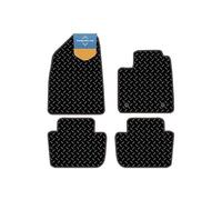 MG MG4 EV 2022 onwards Tailored Car Floor Mats - 3mm Black Rubber with White Stitch Edge, Anti-Slip, Waterproof, OEM Clips, UK-Made with Black Cloth-Bound Edge - Prestige Mats