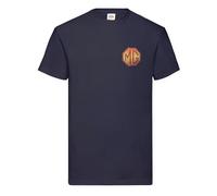 MG Modern Badge T-Shirt Classic Car Enthusiast Official Licenced Product (UK, Alpha, XL, Regular, Regular, Navy)