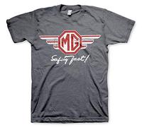 MG Officially Licensed Wings Mens T-Shirt (Dark-Heather), L