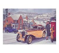MG PA Airline Coupe Classic Vintage Car Christmas Xmas Card