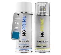 MG PRIME Car paint 2K spray can set for BMW 255 Neonblau Metallic Base coat 2K clear coat spray can
