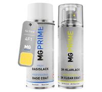 MG PRIME Car paint 2K spray can set for Ford 4F1 Radiant Yellow Base coat 2K clear coat spray can
