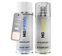 MG PRIME Car paint 2K spray can set for Mack P3026 Off White Base coat 2K clear coat spray can