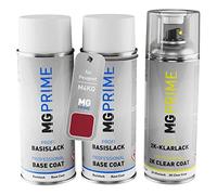 MG PRIME Car paint 2K spray can set for Peugeot M4KQ Rouge Lucifer Nacre/Diablo Red Mica under + base coat 2K clear coat spray can
