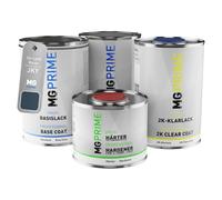 MG PRIME Car paint Can set for Land Rover JKY / 2518-1EQ Sargasso Blue under + base coat 2K clear coat hardener ready-to-spray 3.5l