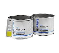 MG PRIME Car paint Set can ready-to-spray for Peugeot EEQ Jaune Agueda Metallic under + base coat 1.0 litre 1000ml