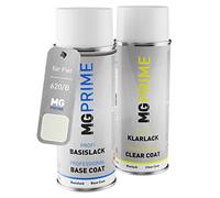 MG PRIME Car paint spray can for Fiat 620/B Metallic Silver Metallic +1K | Set of base coat + clear coat, Aerosol cans 400ml