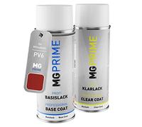 MG PRIME Car paint spray can for Mitsubishi PV6 Sunburst Orange Pearl +1K | Set of base coat + clear coat, Aerosol cans 400ml