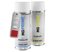 MG PRIME Car paint Spray can set for BMW A75 Melbourne Rot Metallic/Melbourne Red Metallic Base coat clear coat spray can 400ml