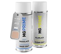 MG PRIME Car paint Spray can set for BMW A92 Orionsilber Metallic/Orion Silver Metallic Base coat clear coat spray can 400ml
