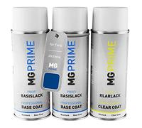 MG PRIME Car paint Spray can set for Ford JDCEWHA / PN4FZ0 Desert Island Blue Metallic/Desert Isladn Blue Metallic Primer base coat clear coat spray can 400ml