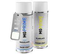 MG PRIME Car paint Spray can set for Mitsubishi W37 Polar White Solid/Igloo White Base coat clear coat spray can 400ml