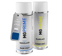 MG PRIME Car paint Spray can set for Peugeot 479/A Bleu Line/Line Blau Base coat clear coat spray can 400ml