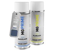 MG PRIME Car paint Spray can set for Porsche R5E Neptunblau/Neptune Blue Base coat clear coat spray can 400ml