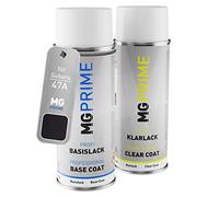 MG PRIME Car paint Spray can set for Subaru 47A Black Mica/Black Diamond Pearl Base coat clear coat spray can 400ml