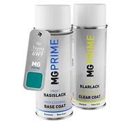 MG PRIME Car paint Spray can set for Toyota 6W9 Radiant Green Metallic Base coat clear coat spray can 400ml