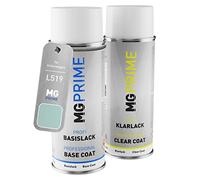 MG PRIME Car paint Spray can set for Volkswagen VW L519 / 519 Bahamablau/Bahama Blue Base coat clear coat spray can 400ml