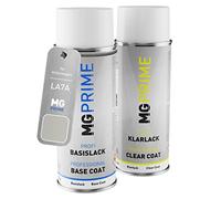 MG PRIME Car paint Spray can set for Volkswagen VW LA7A / A7A / A6 Ascotgrau/Ascot Grey Base coat clear coat spray can 400ml