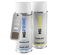 MG PRIME Car paint Spray can set for Volkswagen VW LA7N / A7N / Z1 Limestone Grey Metallic Base coat clear coat spray can 400ml