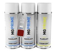 MG PRIME Car paint spray cans for Mercedes 993/3993 Patagonienrot Me. +1K