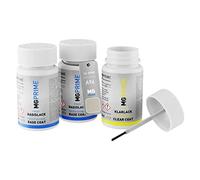 MG PRIME Car paint Touch-up pen set for BMW A96 Mineralweiss Perleffekt/Mineral White Metallic undercoat base coat clear coat 50ml each