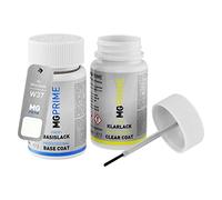 MG PRIME Car paint Touch-up pen set for Mitsubishi W37 Polar White Solid/Igloo White Base coat clear coat 50ml each