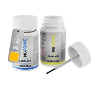 MG PRIME Car paint Touch-up pen set for Porsche 11P Gelb Base coat clear coat 50ml each