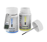 MG PRIME Car paint Touch-up pen set for Porsche 22L / N9 Oakgrün Metallic/Oak Green Metallic Base coat clear coat 50ml each