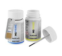 MG PRIME Car paint Touch-up pen set for Porsche 6607 Sandbeige Base coat clear coat 50ml each