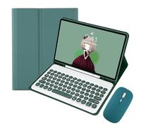 MG REAL Dark Green, Keyboard Case with Mouse for Samsung Galaxy Tab A9+/A9 Plus 11'' 2023 (SM-X210/X216/X218), Round Keys Detachable Magnet Keyboard with S Pen Holder