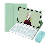 MG REAL Green, Keyboard Case with Mouse for Samsung Galaxy Tab A7 10.4'' 2020 (SM-T500/T505), Round Keys Detachable Magnet Keyboard with S Pen Holder