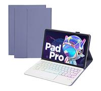 MG REAL Keyboard Case for Lenovo Tab P11 2nd Gen 11.5" 2023 (TB350FU/TB350XU), 7 Colors Backlit, Detachable Bluetooth Wireless Keyboard,purple 1